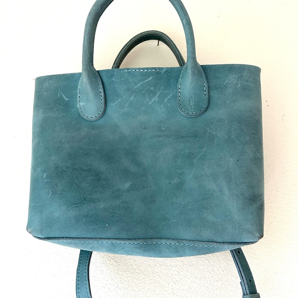 Portland Leather Aqua Raindrop (large size) bag
